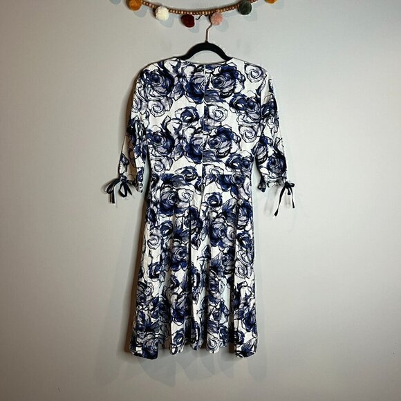 Anthropologie Mignon Doo white and blue floral dress - Picture 6 of 6